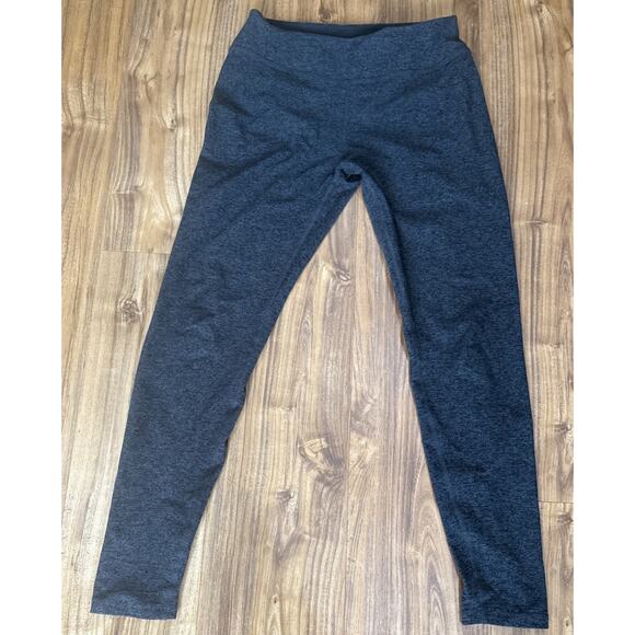 Beyond‎ Yoga Leggings Womens Large Gray Athletic Gym Ankle Strap Detail - Picture 1 of 5